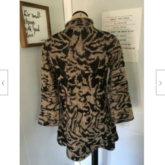 Anthropologie Field Flower Jacquard Sweater Coat - Picture 5 of 9